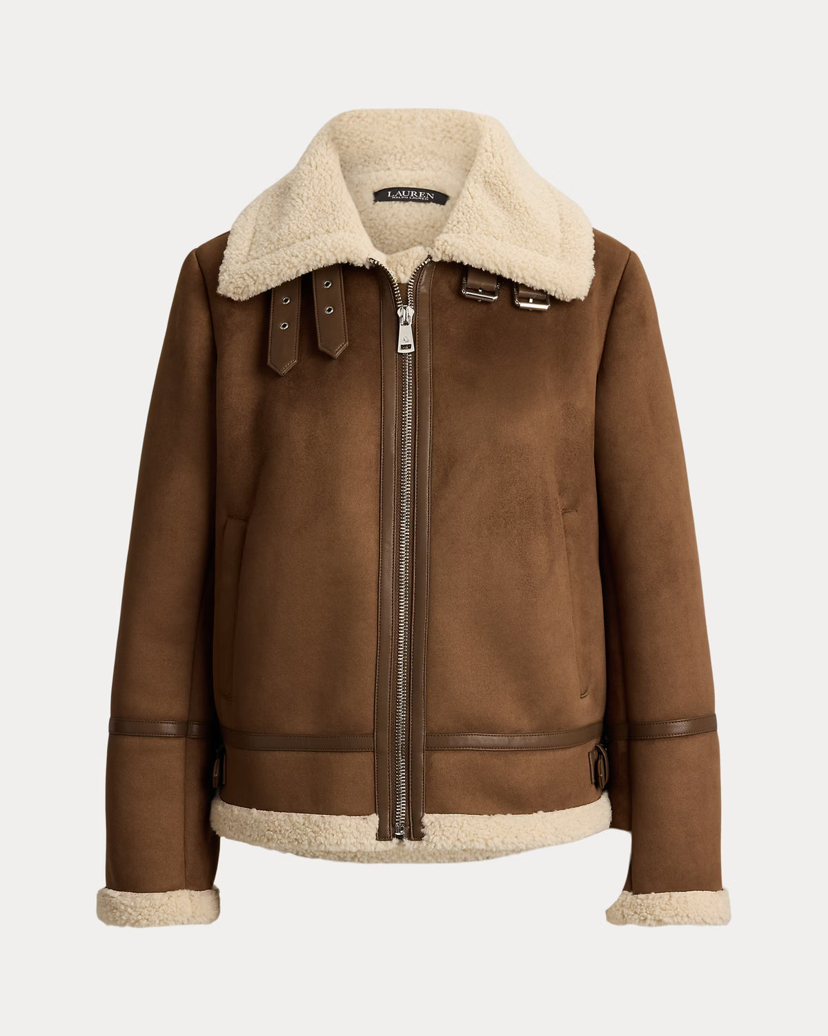 Lauren Ralph Lauren Giacca In Camoscio Ecologico Tabacco