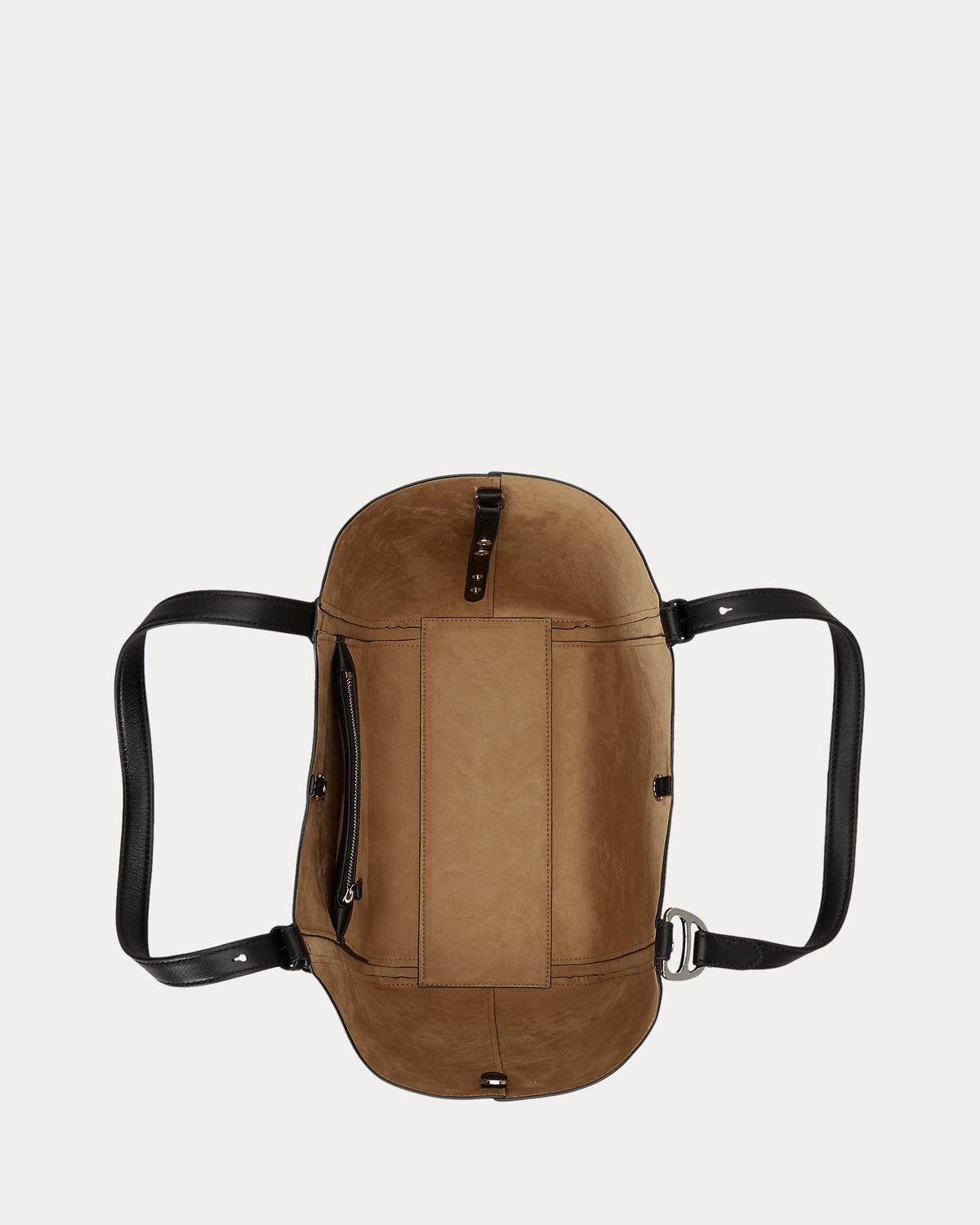 Lauren Ralph Lauren Borsa Tote Tasha In Cuoio Nappa Nera