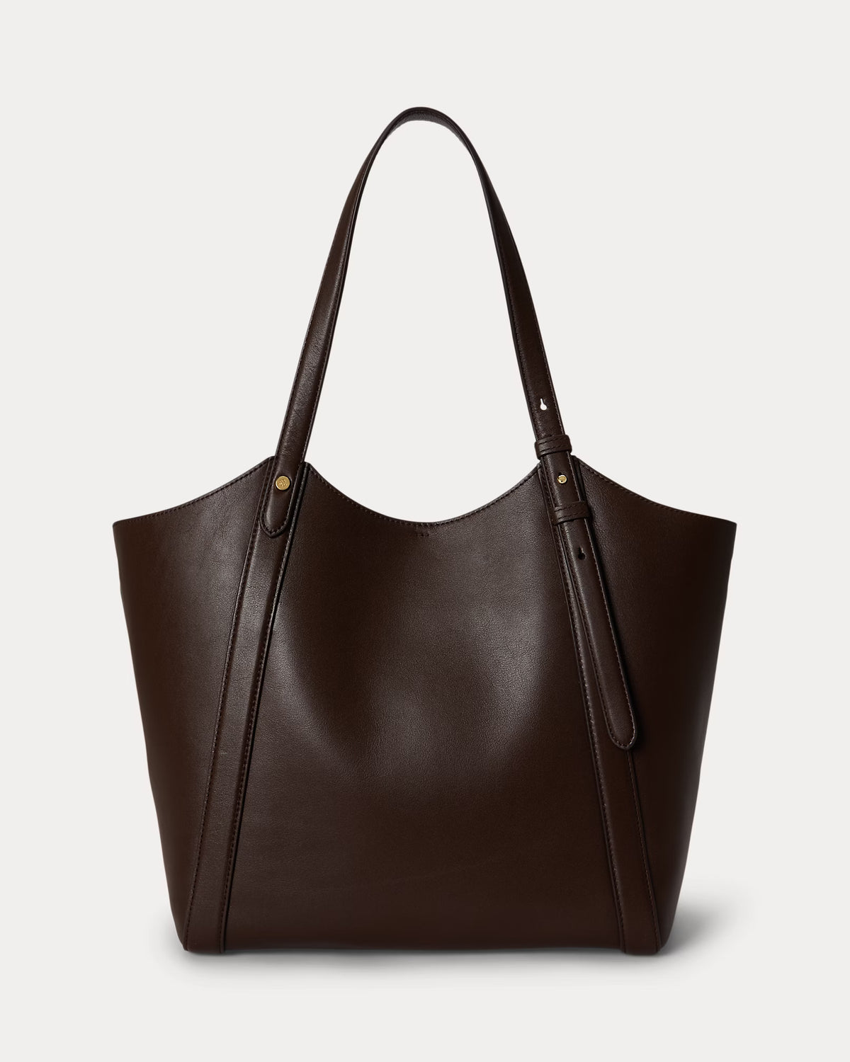 Lauren Ralph Lauren Borsa Tote Tasha In Cuoio Nappa Marrone