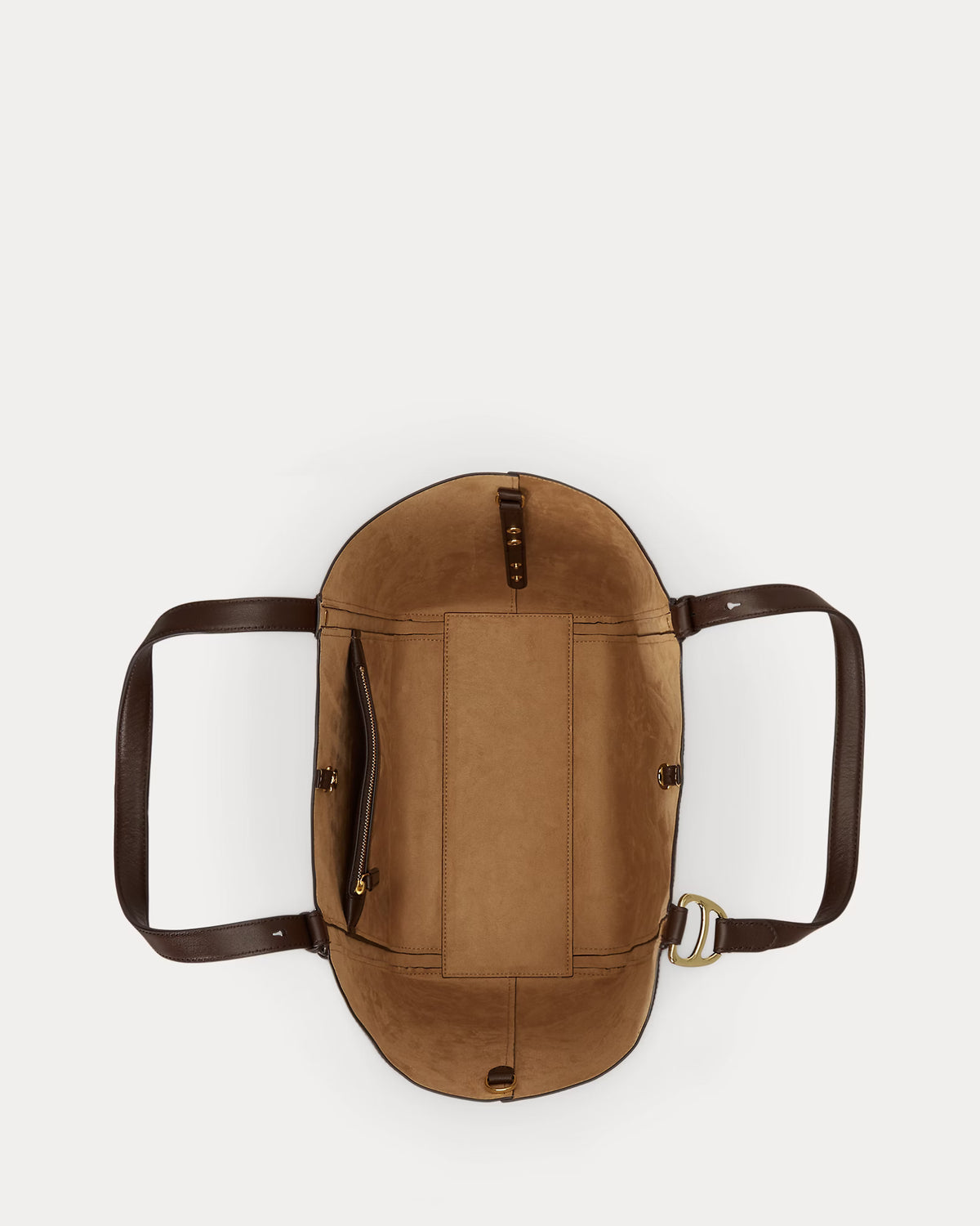 Lauren Ralph Lauren Borsa Tote Tasha In Cuoio Nappa Marrone