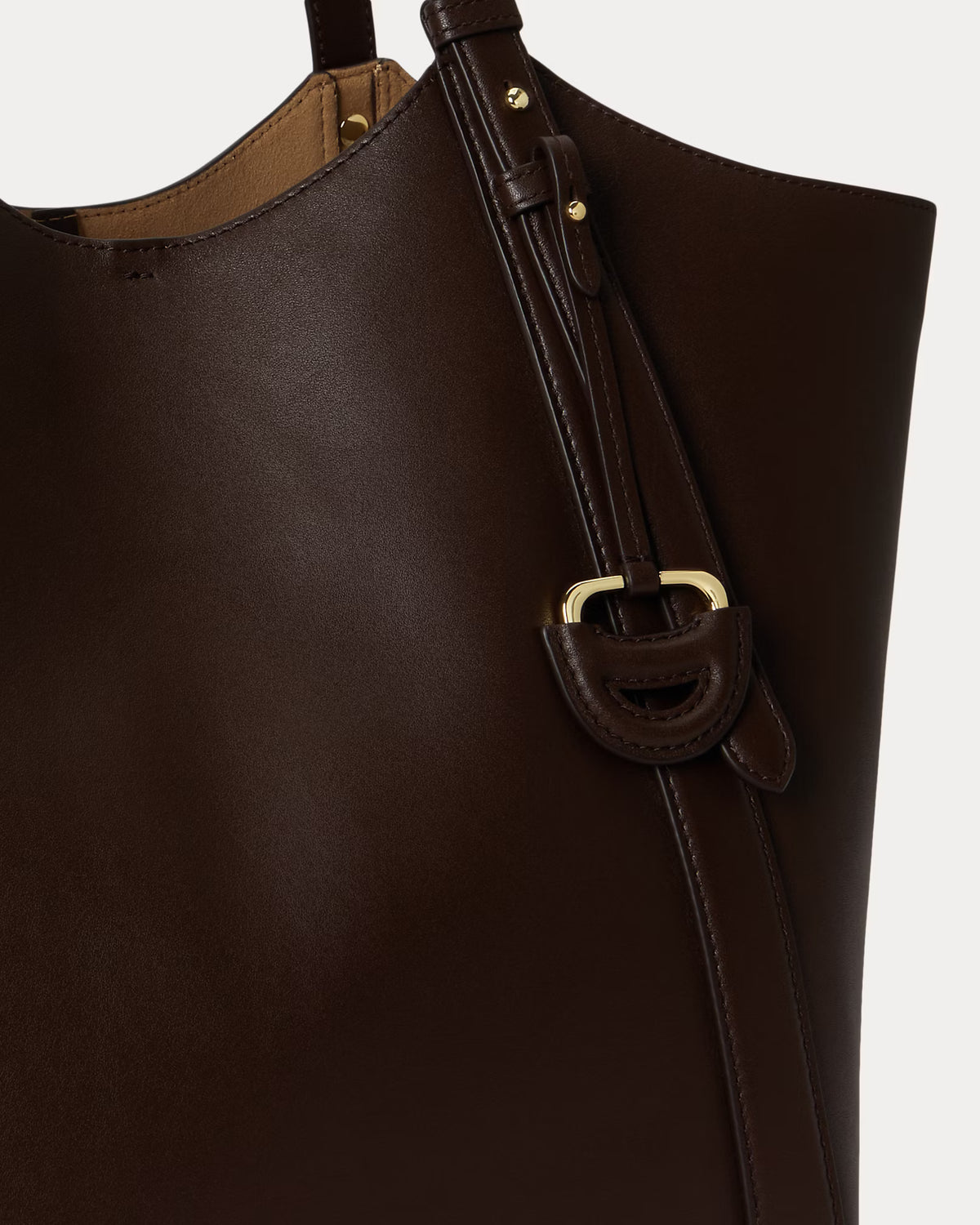 Lauren Ralph Lauren Borsa Tote Tasha In Cuoio Nappa Marrone