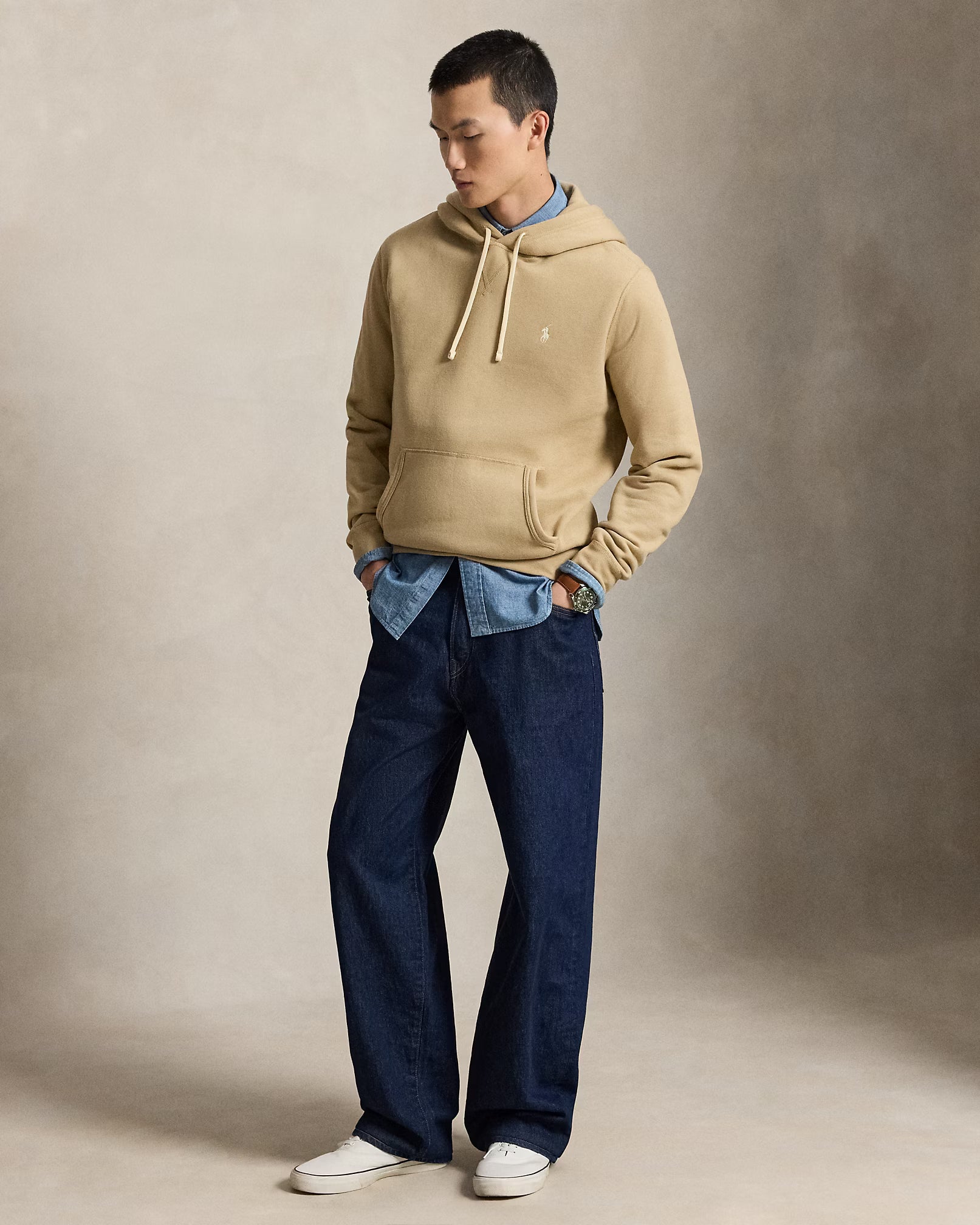 Polo Ralph Lauren La Felpa Con Cappuccio RL Kaki