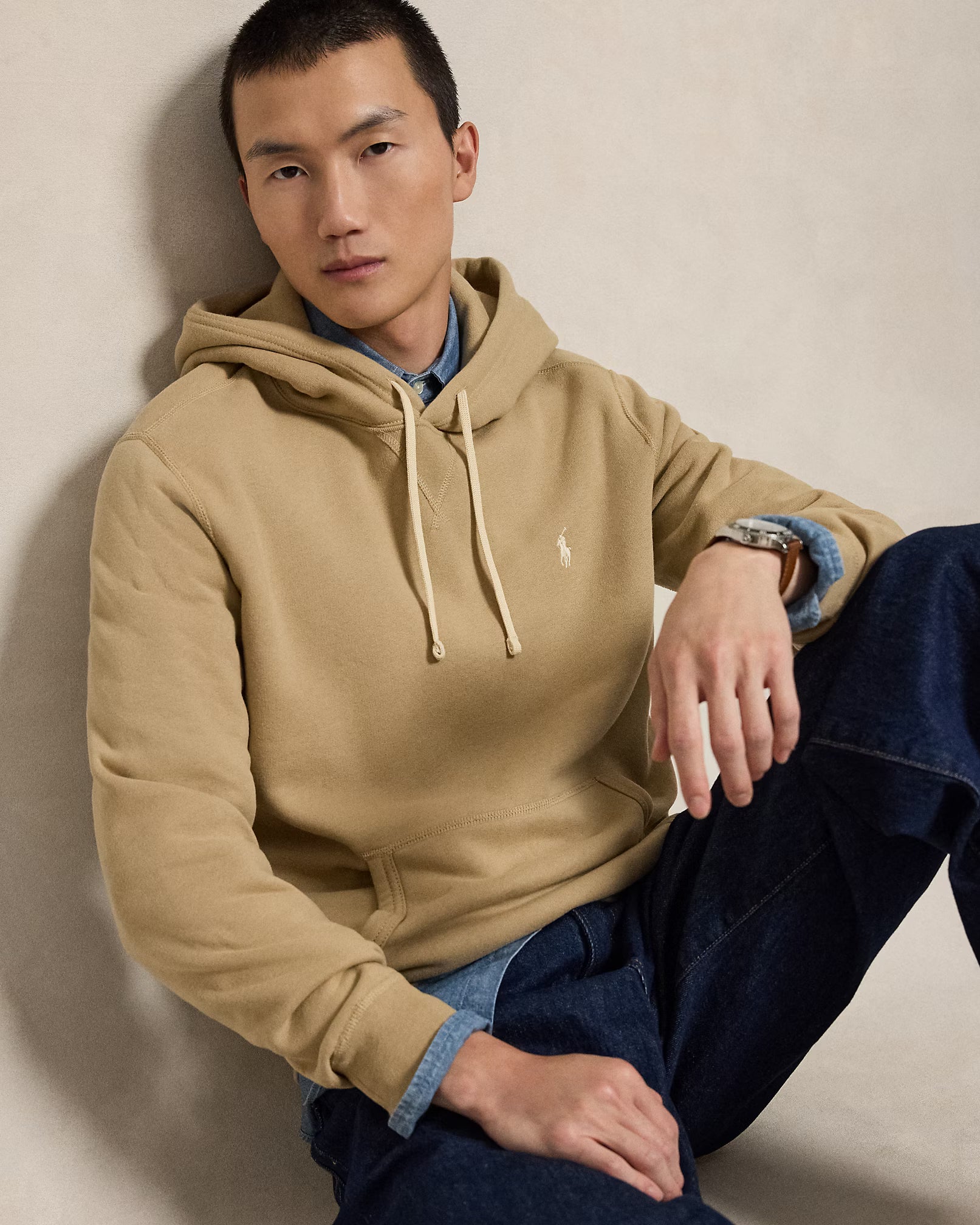 Polo Ralph Lauren La Felpa Con Cappuccio RL Kaki