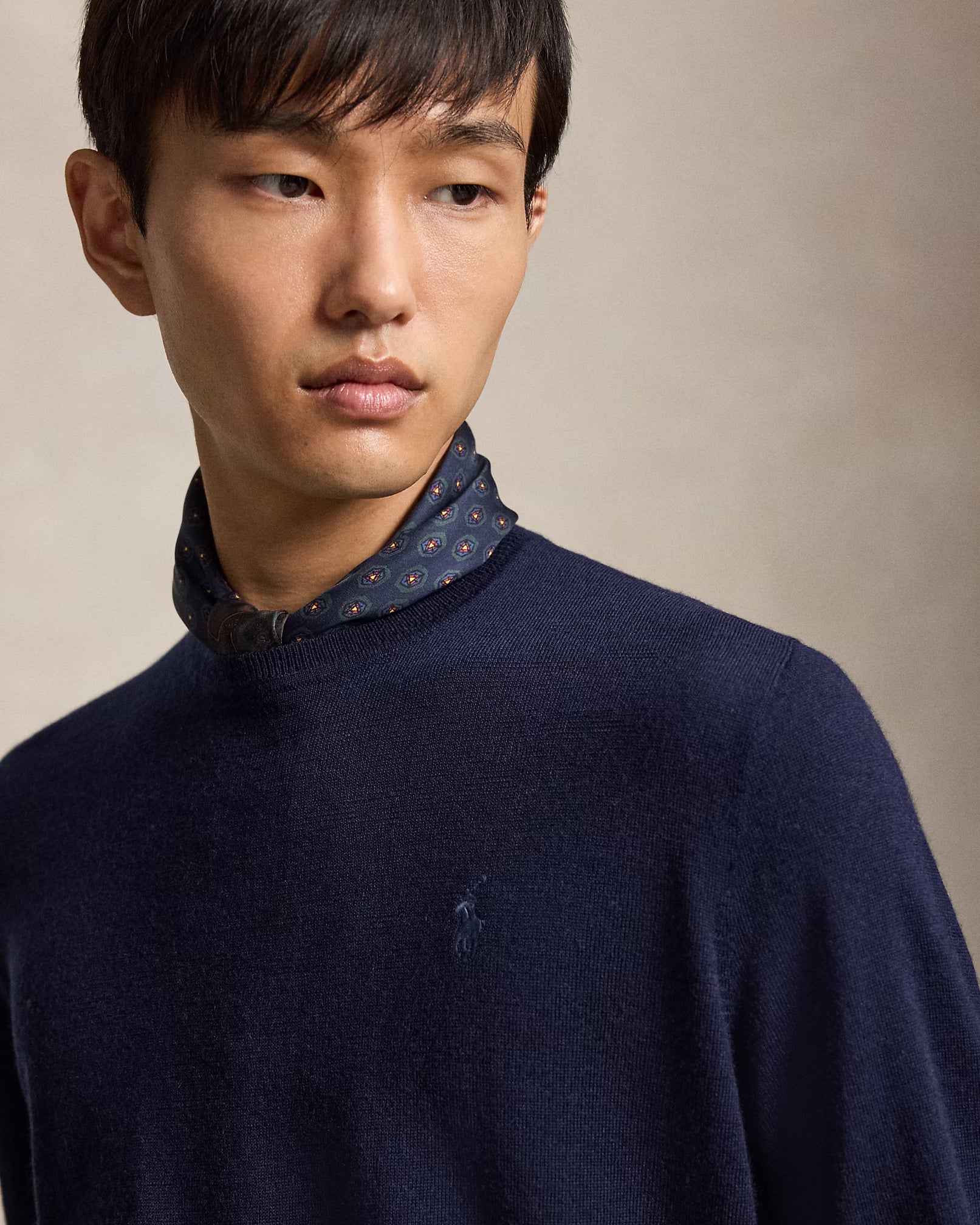 Polo Ralph Lauren Washable Wool Crewneck Sweater Navy