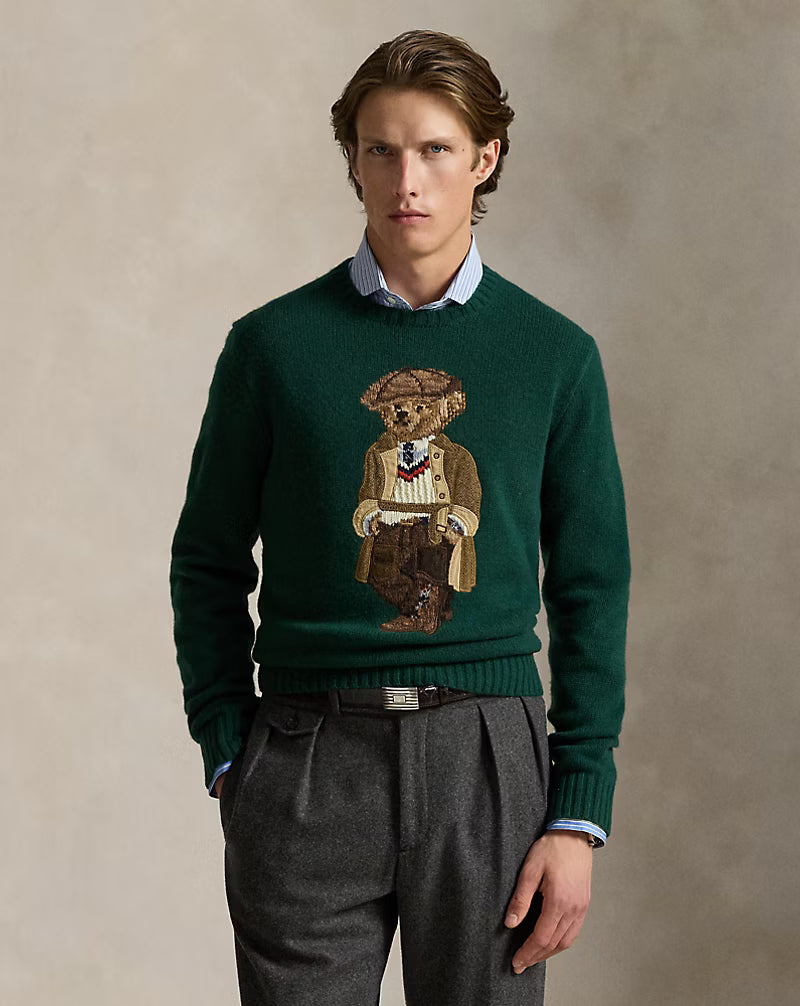 Polo Ralph Lauren Maglia Polo Bear Verde