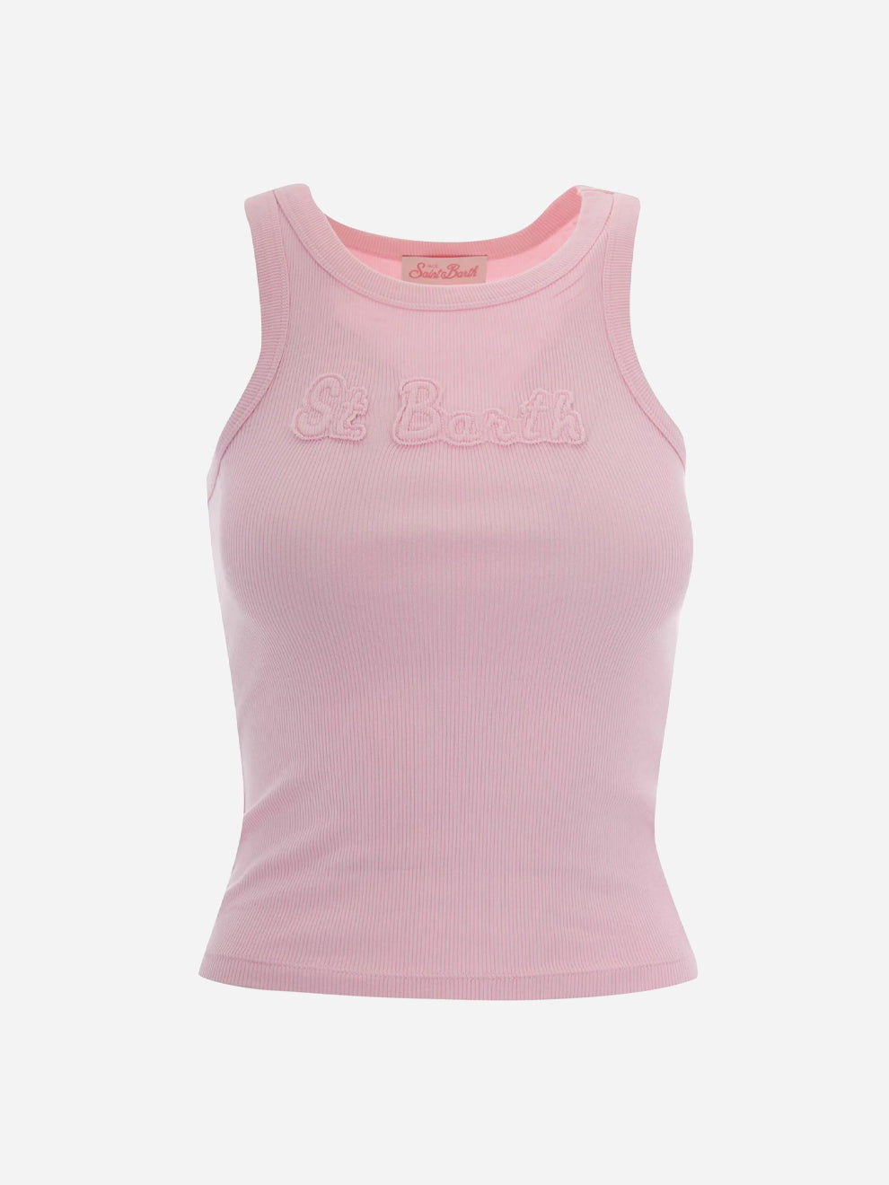 Mc2 Saint Barth Top Ada A Costine Patch Logo Rosa