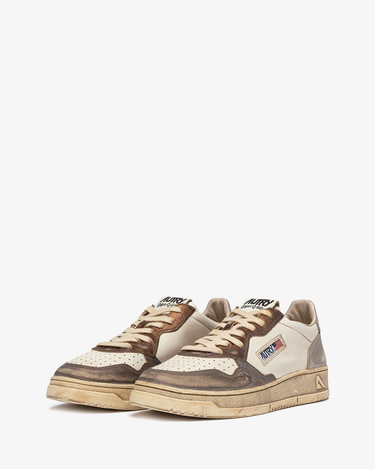 Autry Sneakers Medalist Low Super Vintage Chocolate E Argento