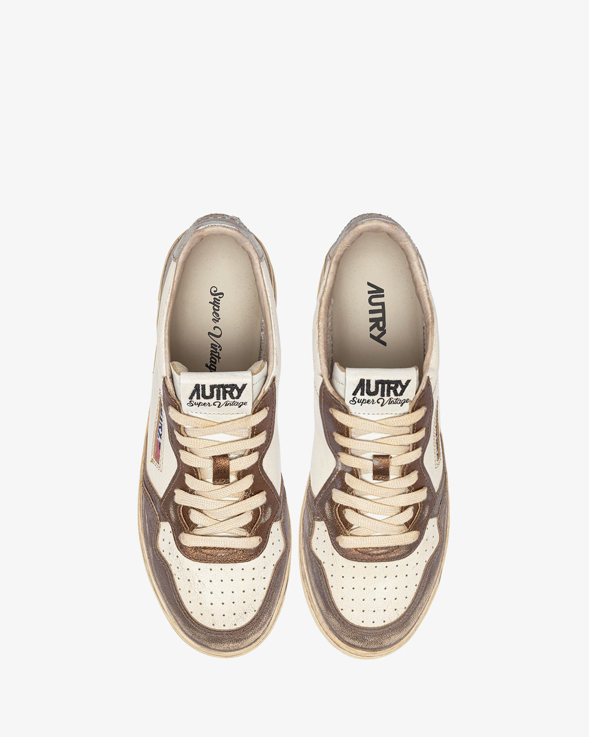 Autry Sneakers Medalist Low Super Vintage Chocolate E Argento