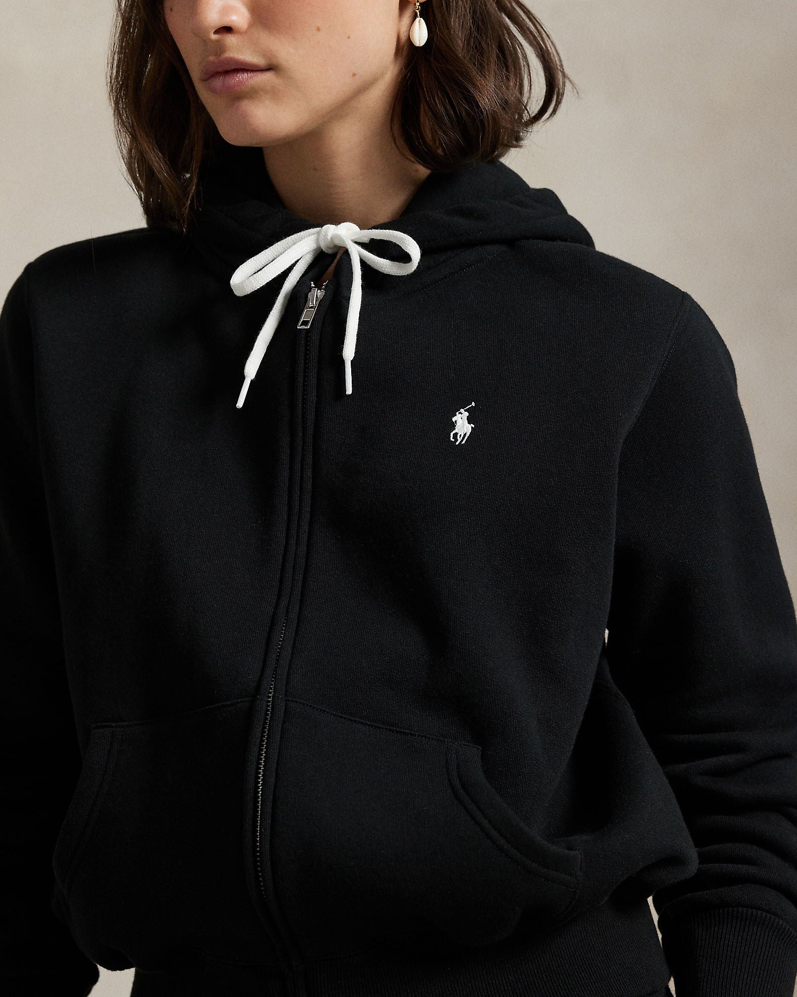 Polo Ralph Lauren Black Zip-Up Hoodie