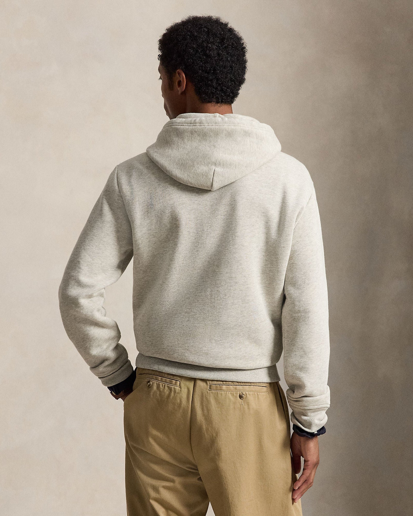 Polo Ralph Lauren Felpa Con Cappuccio E Logo Grigia