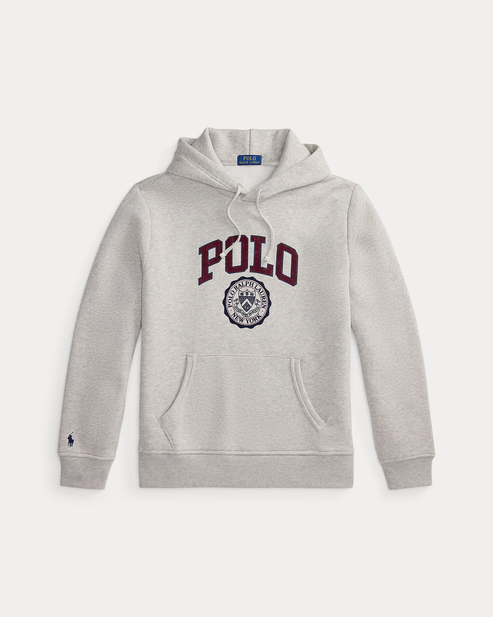 Polo Ralph Lauren Felpa Con Cappuccio E Logo Grigia