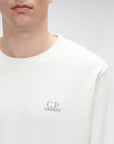 CP-Company-14CMSS136B-05398G-103-Cotton-Fleece-Logo-Sweatshirt-White-5