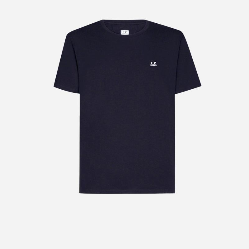 CP Company Jersey Small Logo T-shirt Total Eclipse Blue | Sabolo