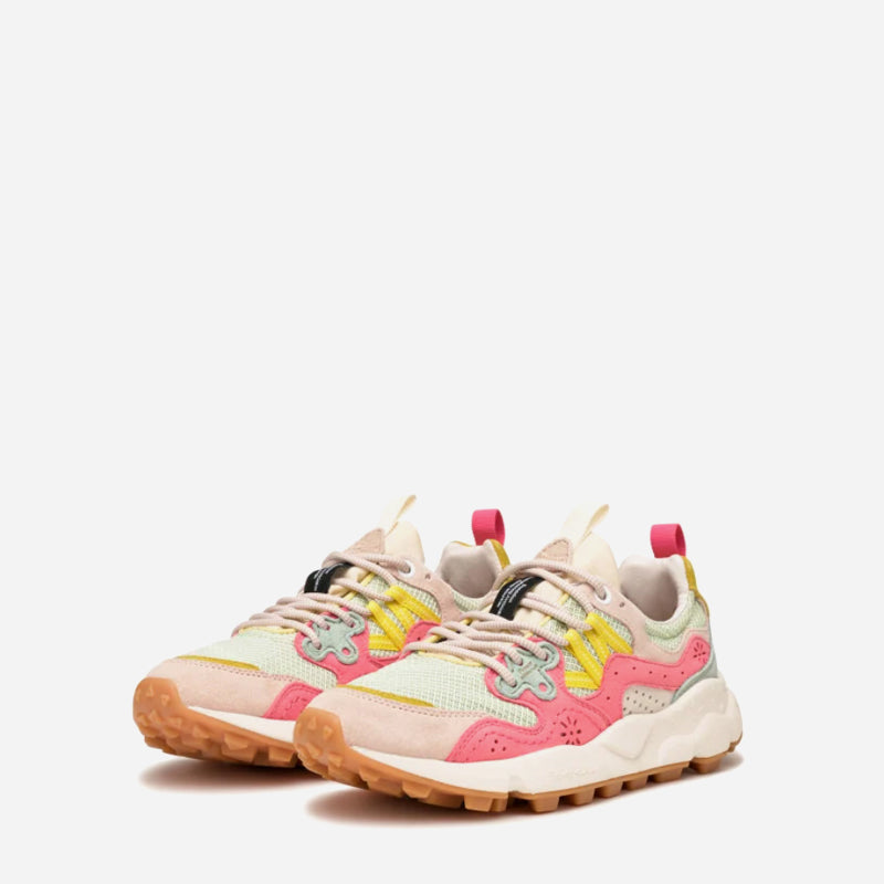 FLOWER-MOUNTAIN-YAMANO-3-WOMAN-Sneakers-in-suede-e-tessuto-Rosa-Turchese-4