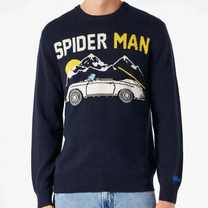  MC2-ST-BARTH-man-sweater-blue-spiderman-1